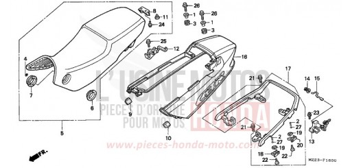 SIEGE/CAPOT ARRIERE CBR1000FR de 1994